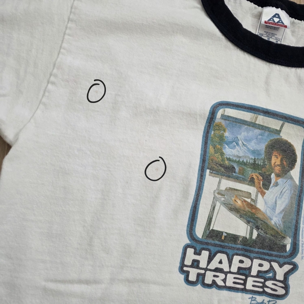 Vintage Bob Ross Shirt Happy Trees - Picture 6 of 7
